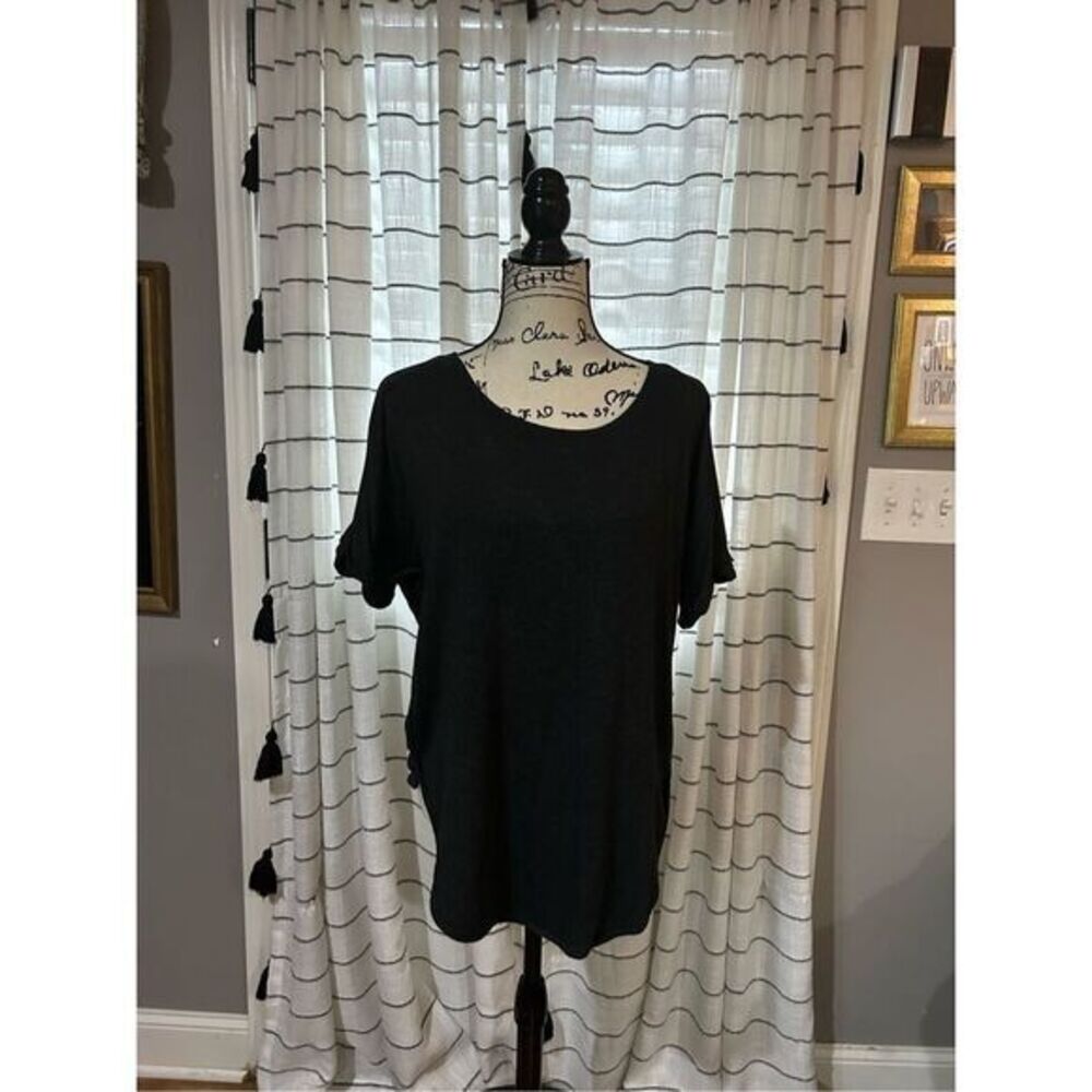 Matty M Dark Grey SOFT Longewear Tee Size Large
